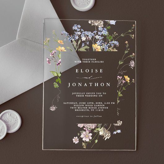 Wildblume Frühjahr Acryleinladungen