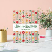 Wildblume Frühjahr Acrylschild (Hochzeit)