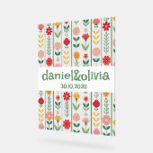 Wildblume Frühjahr Acrylschild (Winkel)