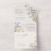 Wildblume Frühjahr All In One Einladung (Innen Boden)