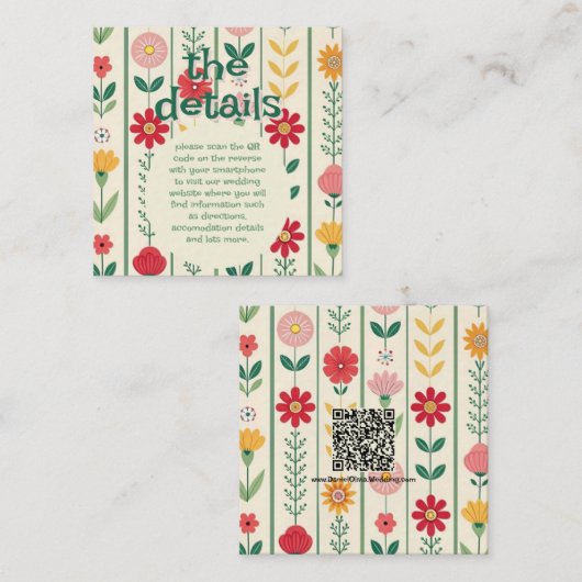 Wildblume Frühjahr Begleitkarte (Vorne/Hinten)