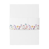 Wildblume Frühjahr Blumenhochzeit Einladungsbanderole (Rückseitenbeispiel)