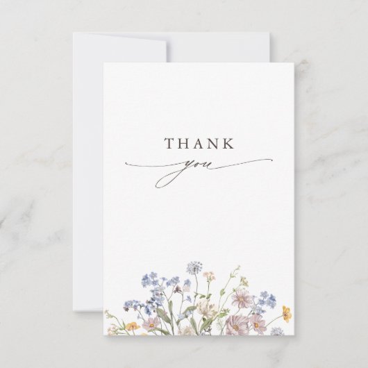 Wildblume Frühjahr Dankeskarte (Vorderseite)