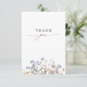 Wildblume Frühjahr Dankeskarte (Stehend Vorderseite)