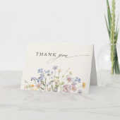 Wildblume Frühjahr Dankeskarte (Vorderseite)