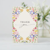 Wildblume Frühjahr Dankeskarte (Stehend Vorderseite)