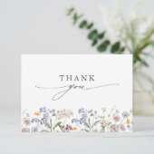 Wildblume Frühjahr Dankeskarte (Stehend Vorderseite)