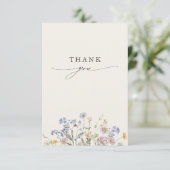 Wildblume Frühjahr Dankeskarte (Stehend Vorderseite)