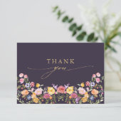 Wildblume Frühjahr Dankeskarte (Stehend Vorderseite)