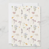 Wildblume Frühjahr Dankeskarte (Rückseite)