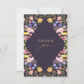 Wildblume Frühjahr Dankeskarte (Vorderseite)