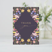 Wildblume Frühjahr Dankeskarte (Stehend Vorderseite)