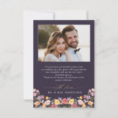 Wildblume Frühjahr Dankeskarte (Rückseite)