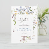 Wildblume Frühjahr Dankeskarte (Stehend Vorderseite)