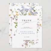 Wildblume Frühjahr Dankeskarte (Vorne/Hinten)