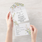 Wildblume Frühjahr Delikate Hochzeit Einladung & U (Abreißen)