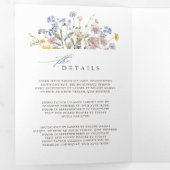 Wildblume Frühjahr Dreifach-gefaltete Programmkarte (Innen Erste Seite)