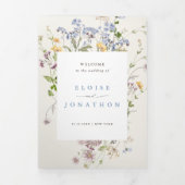 Wildblume Frühjahr Dreifach-gefaltete Programmkarte (Cover)