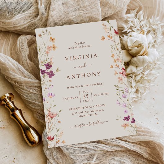 Wildblume Frühjahr Einladung