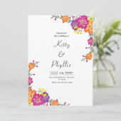 Wildblume Frühjahr Einladung (Stehend Vorderseite)