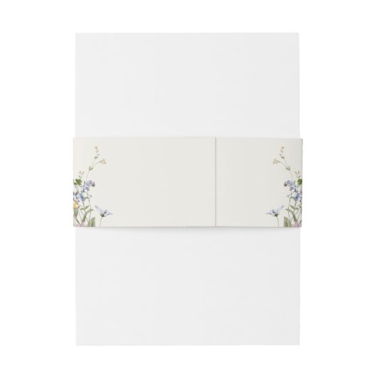 Wildblume Frühjahr Einladungsbanderole (Rückseitenbeispiel)