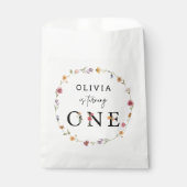 Wildblume Frühjahr Floral 1. Geburtstag Party Geschenktütchen (Vorderseite)