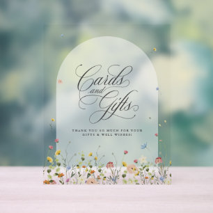 Wildblume Frühjahr Garden Blumenkarten und Geschen Acrylschild