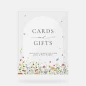 Wildblume Frühjahr Garden Blumenkarten und Geschen Acrylschild (Vorderseite)