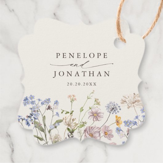 Wildblume Frühjahr Geschenkanhänger (Rückseite)