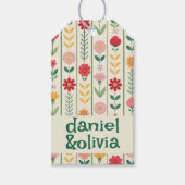 Wildblume Frühjahr Geschenkanhänger (Vorderseite)