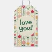 Wildblume Frühjahr Geschenkanhänger (Rückseite)