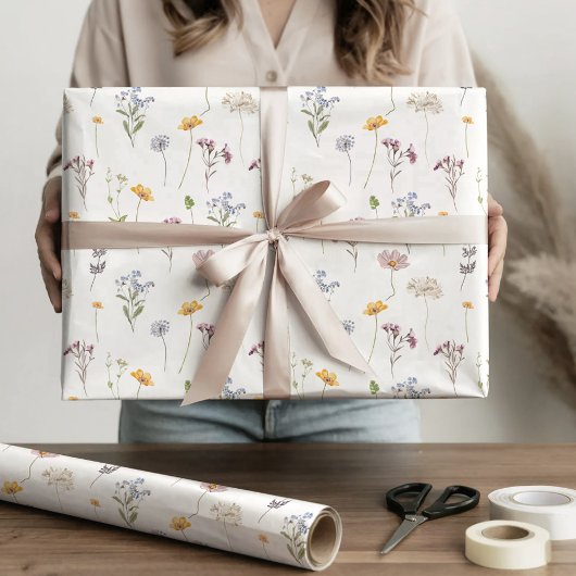Wildblume Frühjahr Geschenkpapier