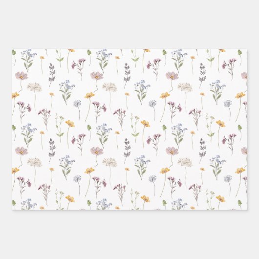 Wildblume Frühjahr Geschenkpapier Set (Vorderseite 3)