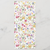 Wildblume Frühjahr Menükarte (Rückseite)