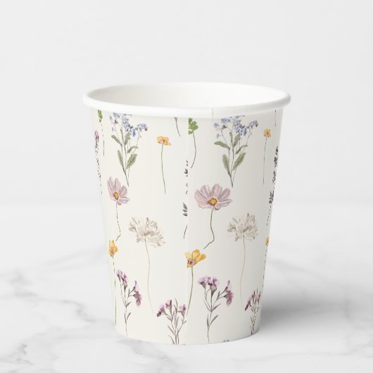 Wildblume Frühjahr Pappbecher (Rechts)