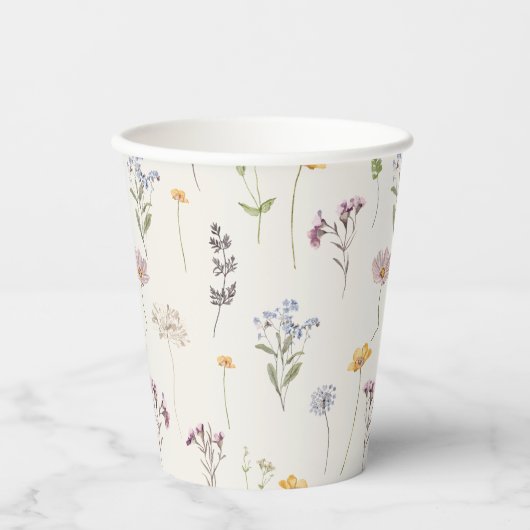 Wildblume Frühjahr Pappbecher (Vorderseite)