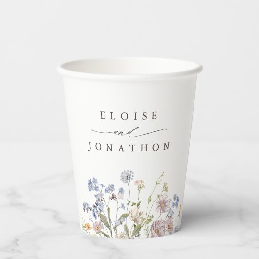 Wildblume Frühjahr Pappbecher (Rückseite)