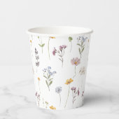 Wildblume Frühjahr Pappbecher (Rückseite)