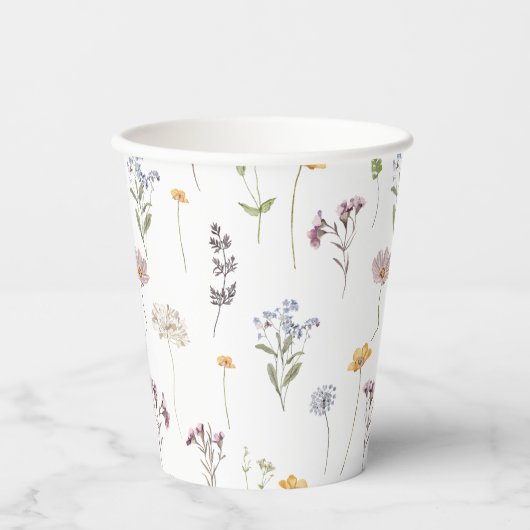 Wildblume Frühjahr Pappbecher (Vorderseite)