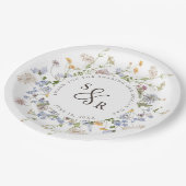 Wildblume Frühjahr Pappteller (Schrägansicht)