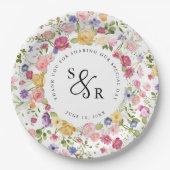 Wildblume Frühjahr Pappteller (Vorderseite)