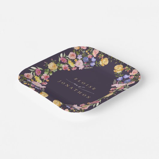 Wildblume Frühjahr Pappteller (Gewinkelt)