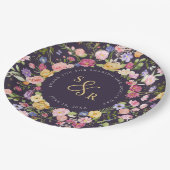 Wildblume Frühjahr Pappteller (Schrägansicht)