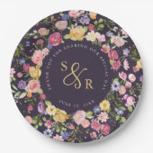 Wildblume Frühjahr Pappteller (Vorderseite)