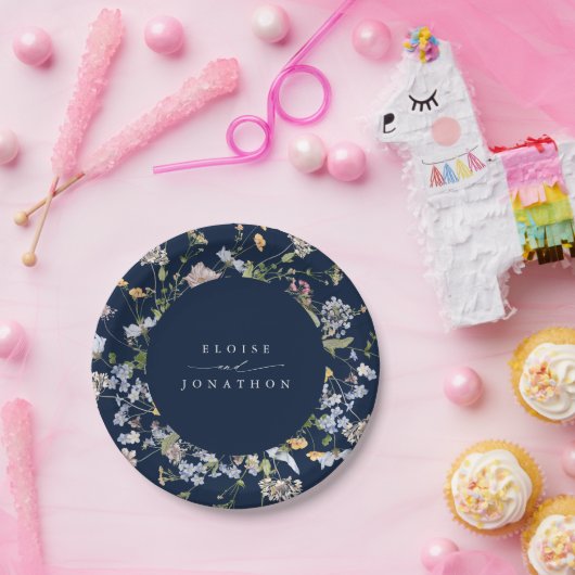 Wildblume Frühjahr Pappteller (Party)