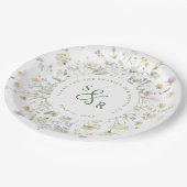 Wildblume Frühjahr Pappteller (Schrägansicht)