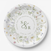 Wildblume Frühjahr Pappteller (Vorderseite)