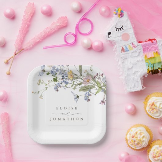 Wildblume Frühjahr Pappteller (Party)