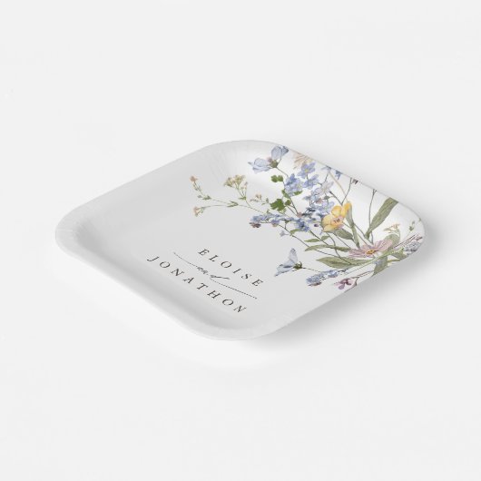 Wildblume Frühjahr Pappteller (Gewinkelt)