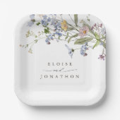 Wildblume Frühjahr Pappteller (Vorderseite)